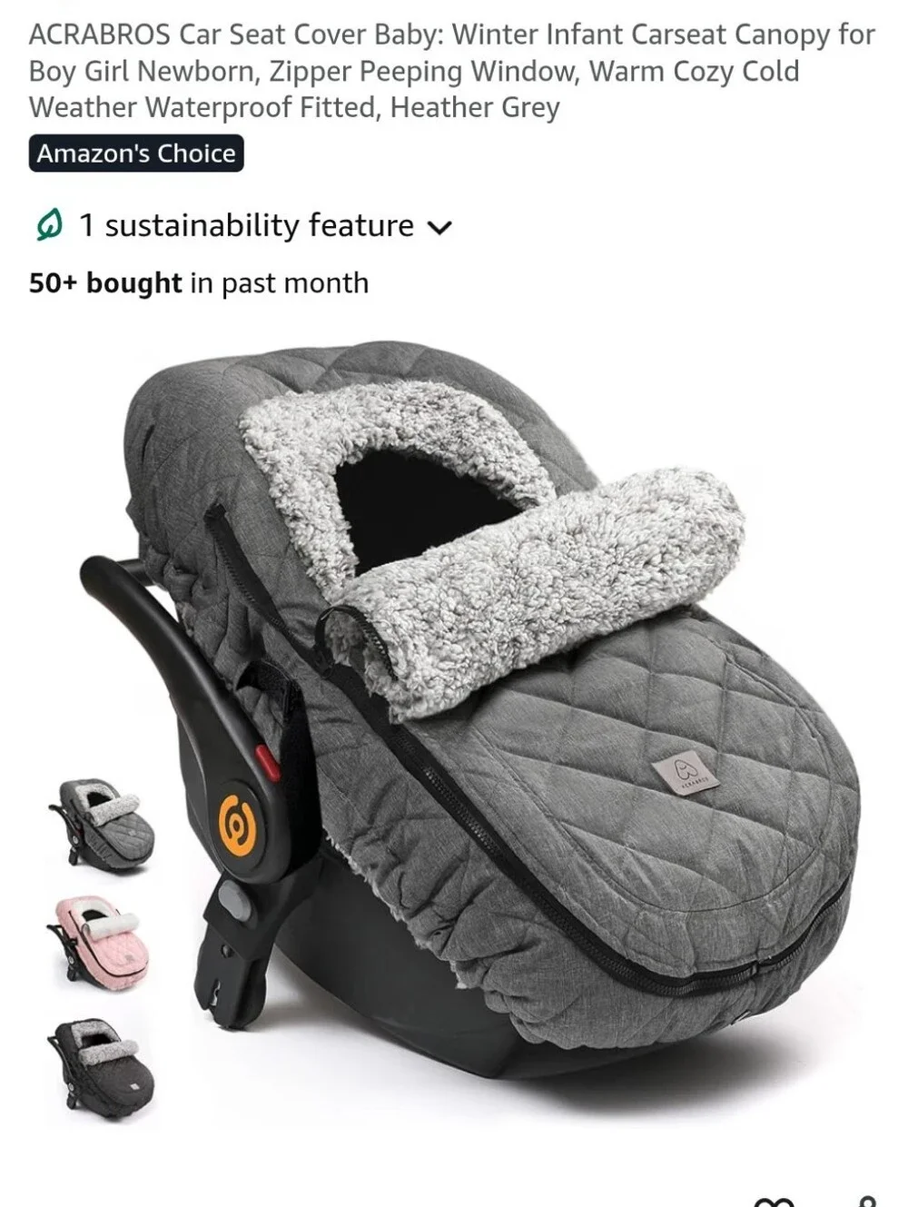 Infant Car Seat Cover Canopy
